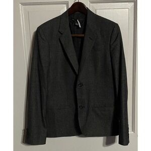 Marc by Marc Jacobs Black Wool Blend Woven Blazer Jacket Size Medium NWT